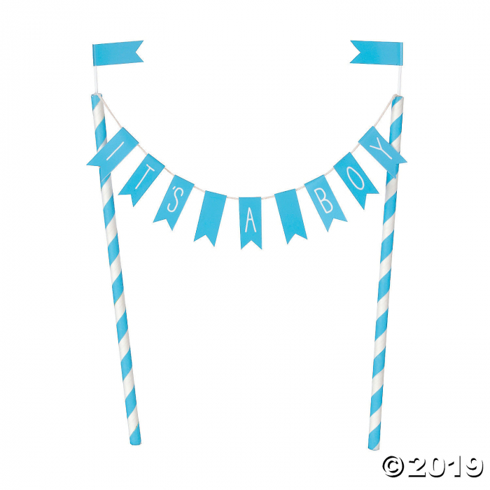 Blue Hearts Baby Shower Cake Topper (1 Piece(s))