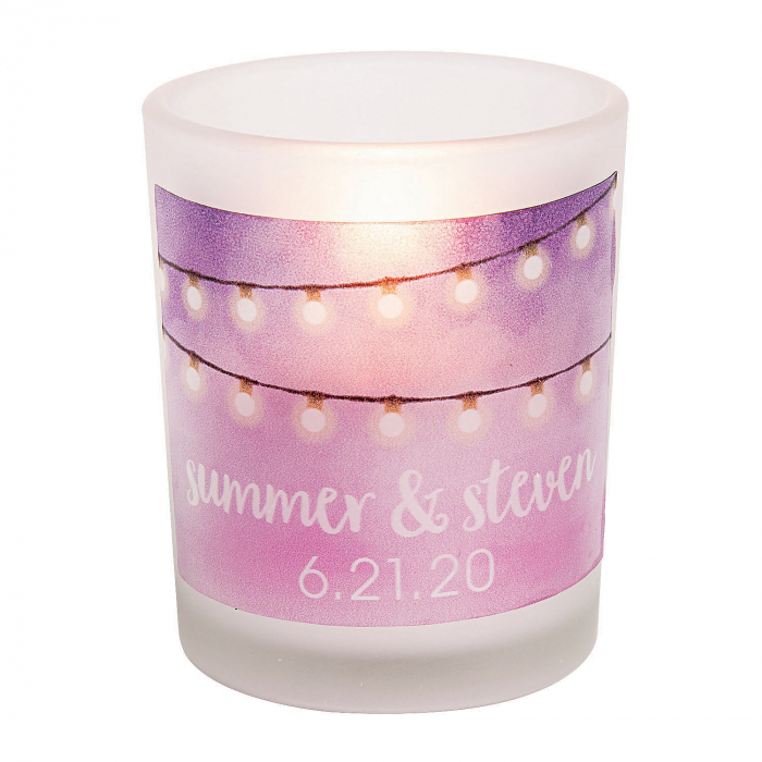 Personalized Hanging Lights Votive Candle Holders (Per Dozen)