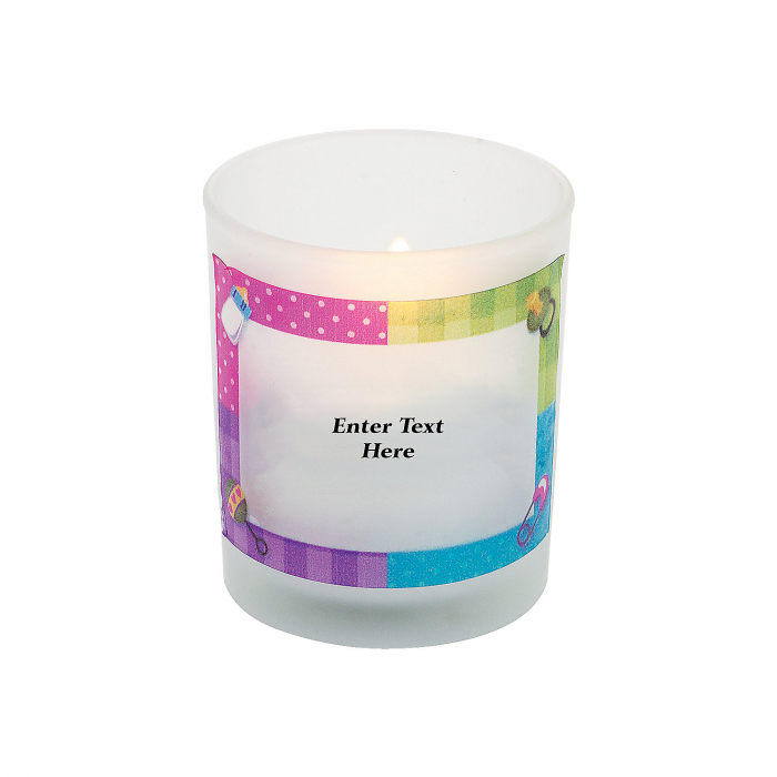 Personalized Baby Shower Votive Candle Holders (Per Dozen)