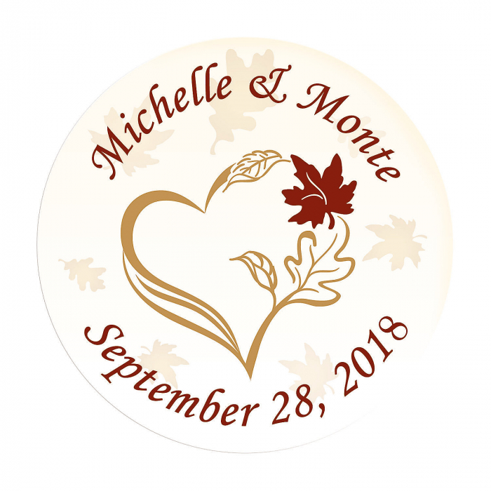 Personalized Fall Wedding Envelope Seals (80 Piece(s))