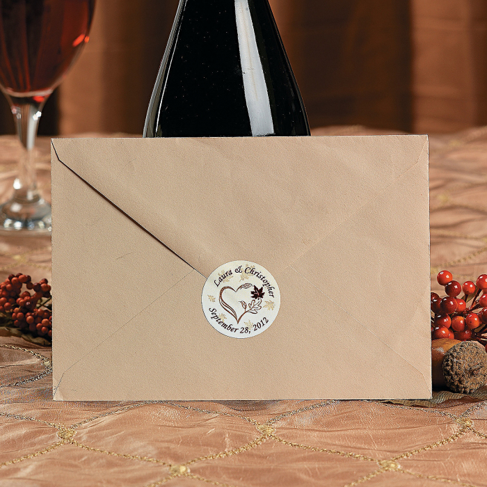 Personalized Fall Wedding Envelope Seals (80 Piece(s))