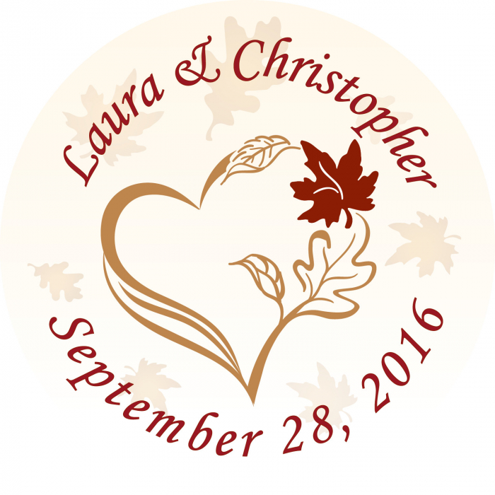Personalized Fall Wedding Envelope Seals (80 Piece(s))
