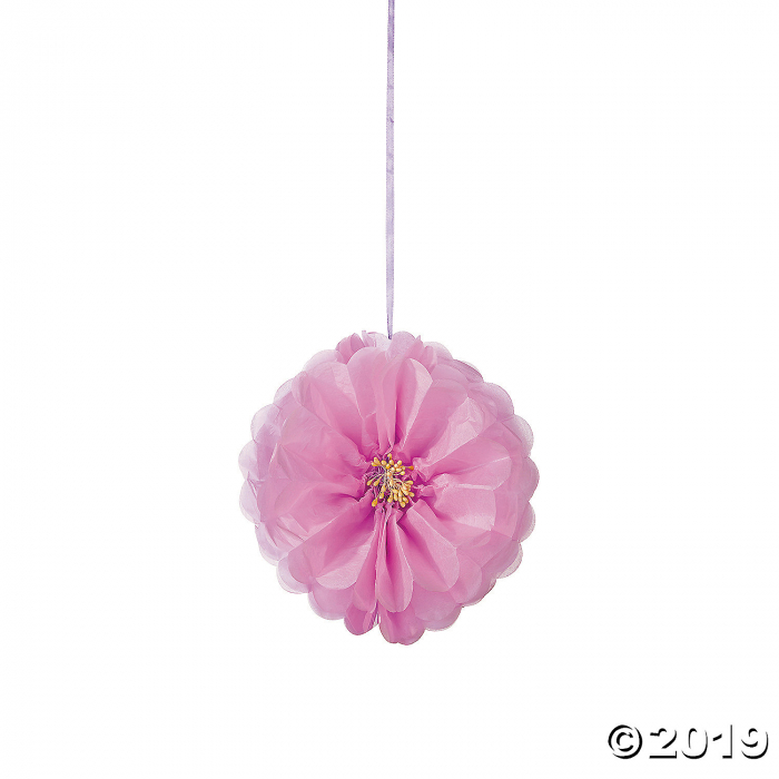 Blush Flower Hanging Tissue Paper Pom-Pom Decorations (3 Piece(s))