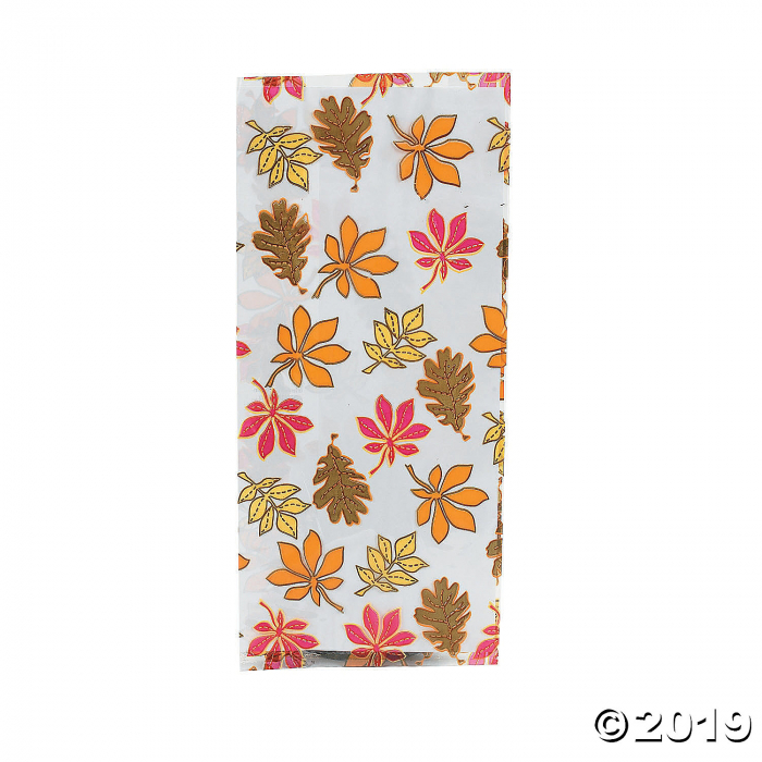 Fall Leaf Cellophane Bags (Per Dozen)