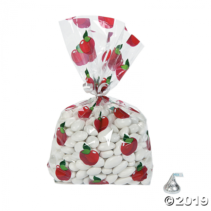 Fall Apple Cellophane Bags (Per Dozen)