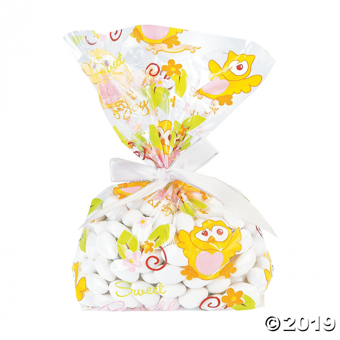 Owl Baby Shower Cellophane Bags (Per Dozen)