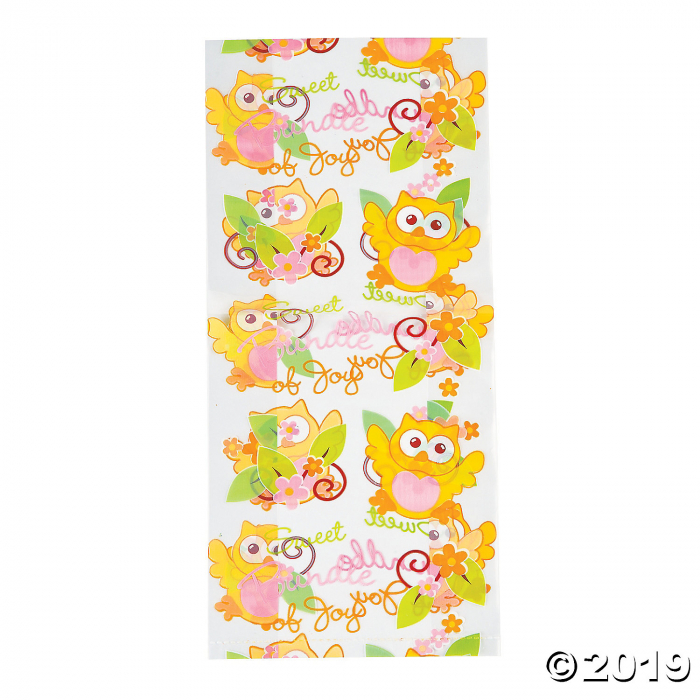 Owl Baby Shower Cellophane Bags (Per Dozen)
