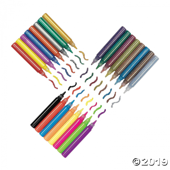 15 ml Assorted Colors Fabric Paint Pens - Set of 72 (72 Piece(s))
