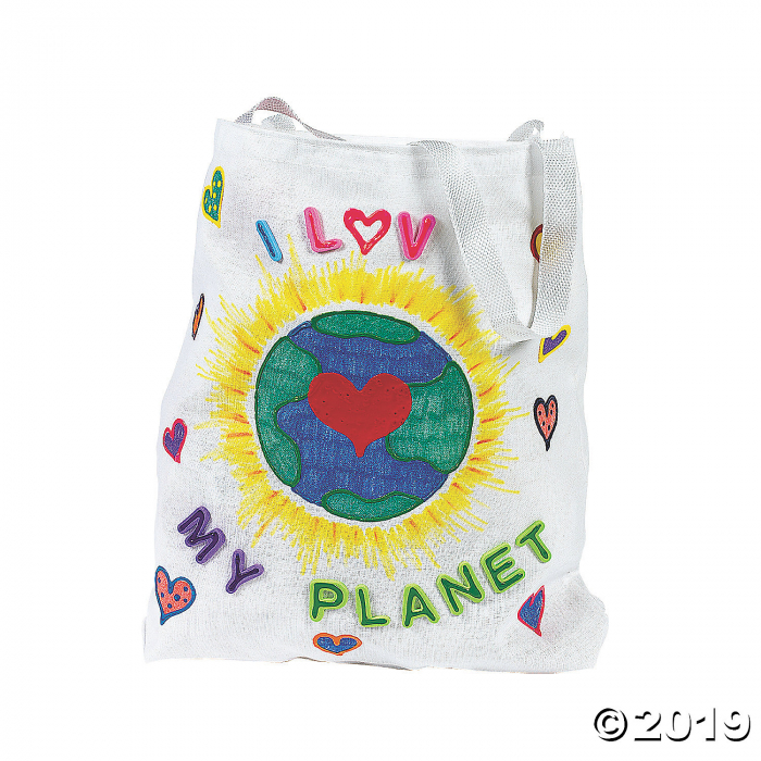DIY Mini White Canvas Tote Bag Kit (Makes 12)
