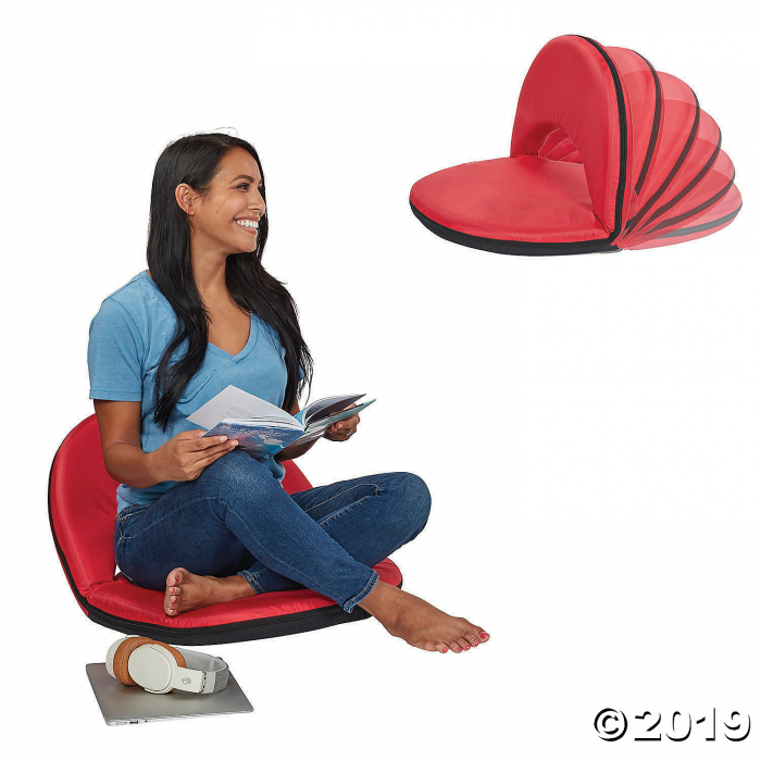 Spectator Floor Chair with Adjustable Back Support - Red (1 Unit(s))