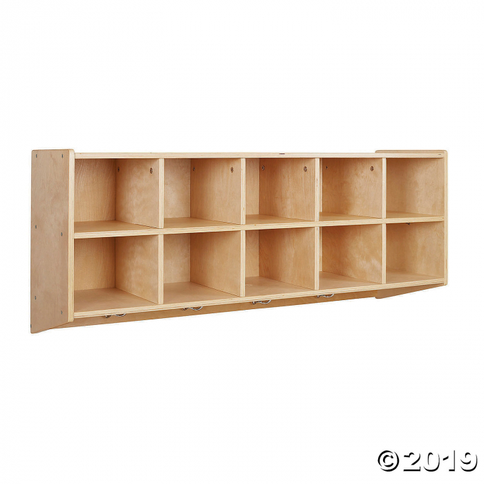 10-Section Birch Hanging Coat Locker with Bins - Assorted (1 Unit(s))
