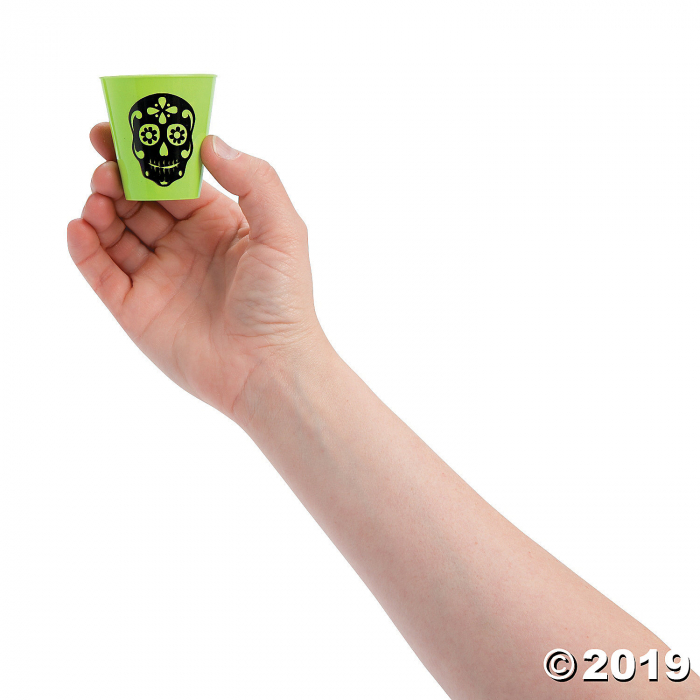 Day of the Dead Plastic Shot Glasses (24 Piece(s))
