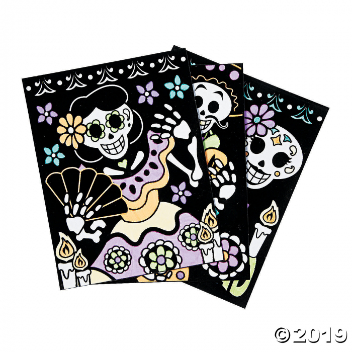 Color Your Own Fuzzy Day of the Dead Posters (24 Piece(s))