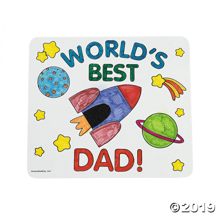 Color Your Own Father's Day Mouse Pads (Per Dozen)