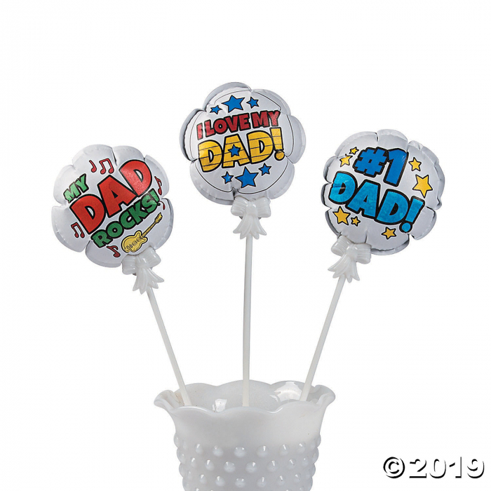 Color Your Own Self-Inflating Father's Day Mylar Balloons (Per Dozen)