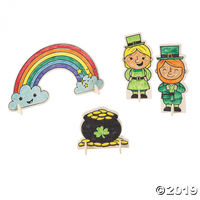 3D Color Your Own St. Patrick's Day Scenes (Per Dozen)