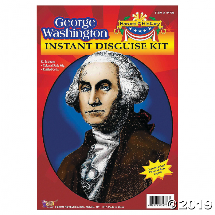 Heroes in History: George Washington Costume Wig & Collar (1 Set(s))