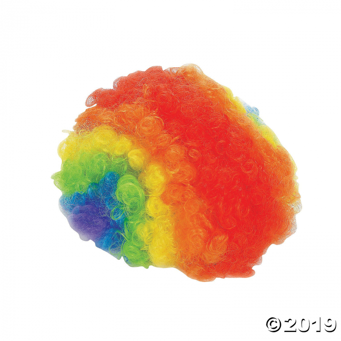 Adult's Rainbow Clown Wig