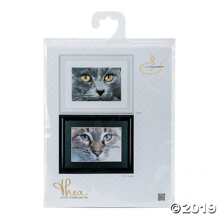 Thea Gouverneur Counted Cross Stitch Kit - Cats, Jack & Luna On Aida (1 Piece(s))