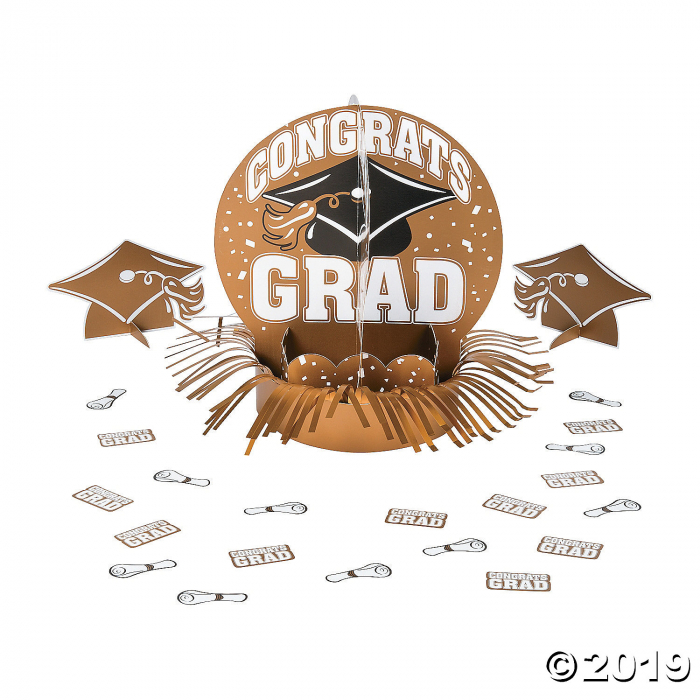 Gold Graduation Party Table Décor Kit (1 Set(s))