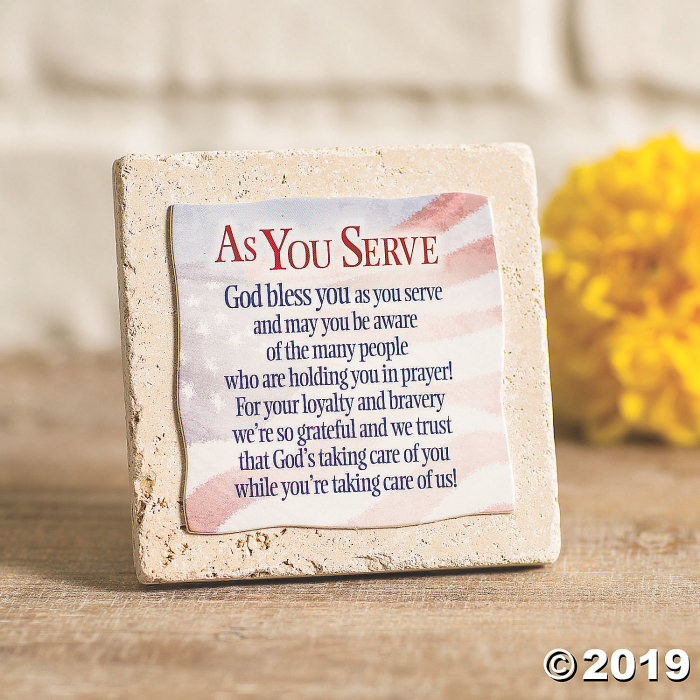 As You Serve Sentiment Tile (1 Piece(s))