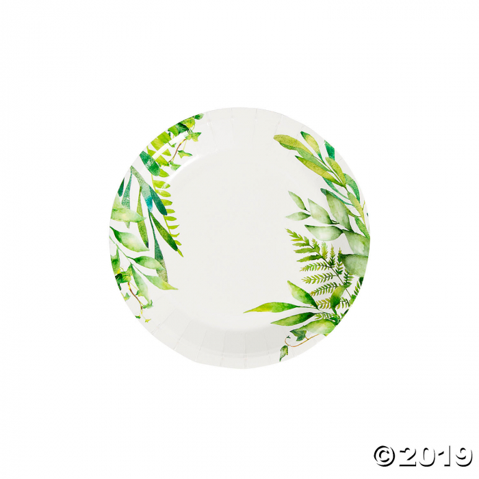 Spring Greenery Paper Dessert Plates (8 Piece(s))