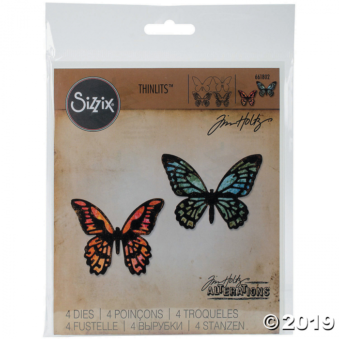 Tim Holtz® Sizzix® Thinlits Mini Detailed Butterflies Cutting Dies (1 Set(s))