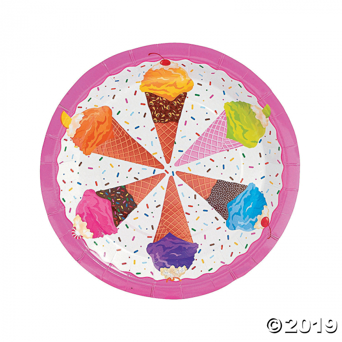 I Scream For Ice Cream Paper Dinner Plates (8 Piece(s))