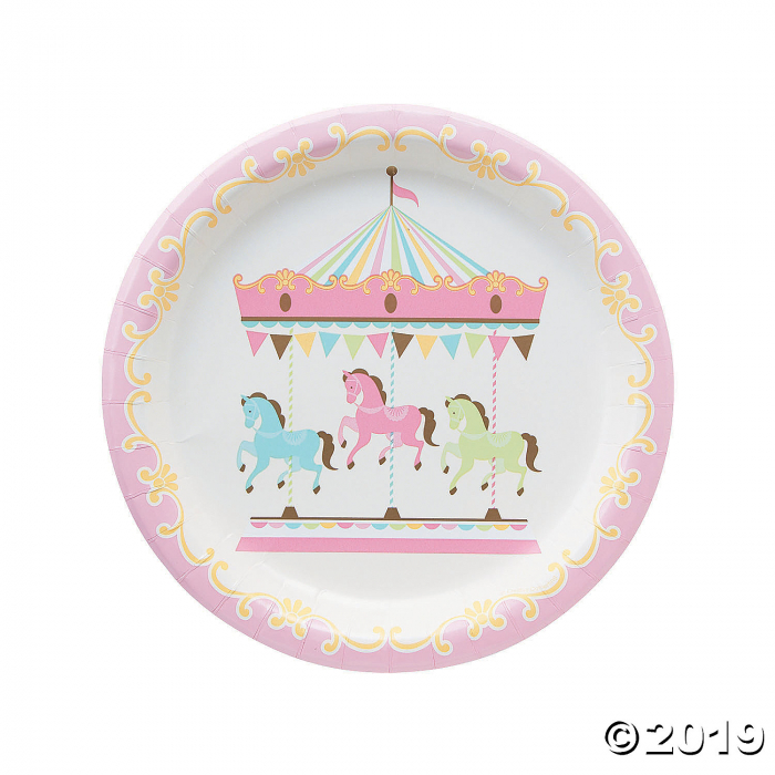 Carousel Baby Shower Paper Dinner Plates (8 Piece(s))