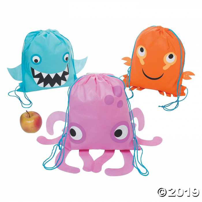 Sea Life Drawstring Bags (Per Dozen)