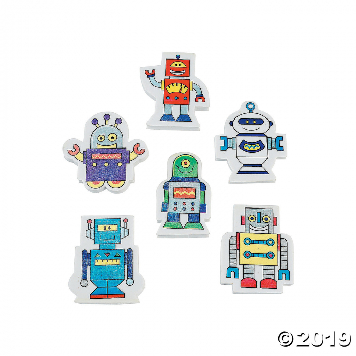 Robot Erasers (24 Piece(s))
