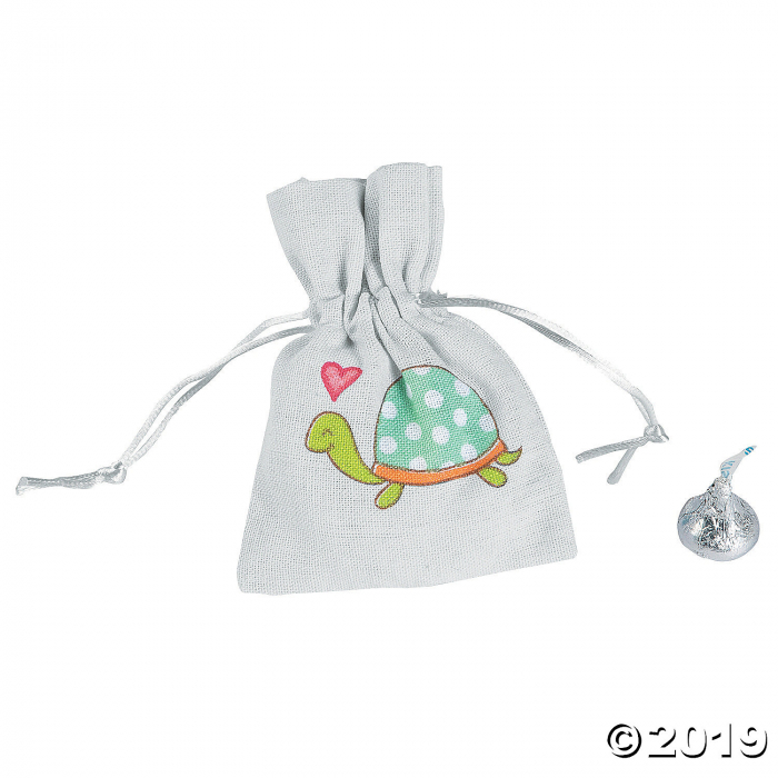 Mini Turtle Drawstring Bags (Per Dozen)