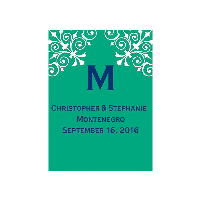 Monogrammed Wedding Lip Covers (Per Dozen)