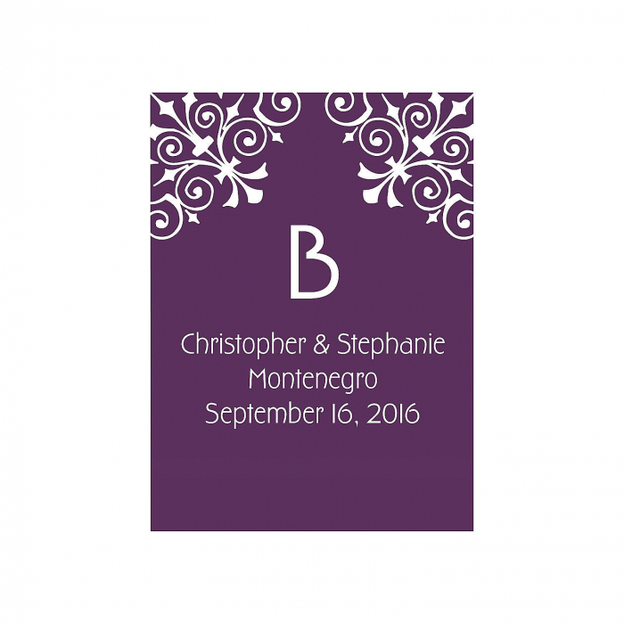Monogrammed Wedding Lip Covers (Per Dozen)