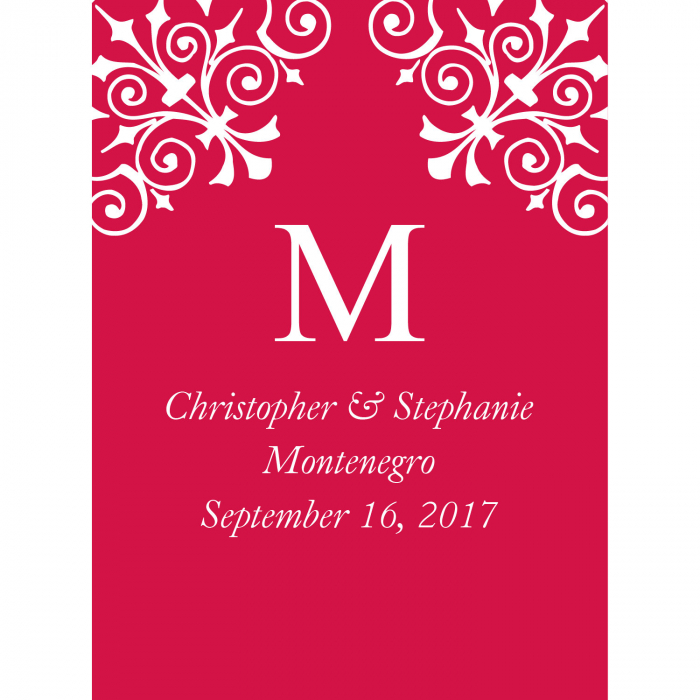 Monogrammed Wedding Lip Covers (Per Dozen)