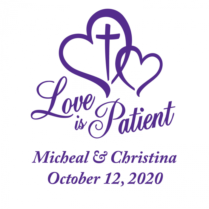 Love is Patient Wedding Personalized Stickers (144 Piece(s))
