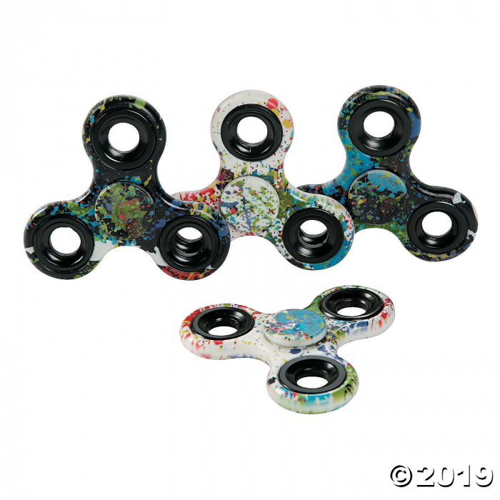 Paint Splatter Fidget Spinners (Per Dozen)