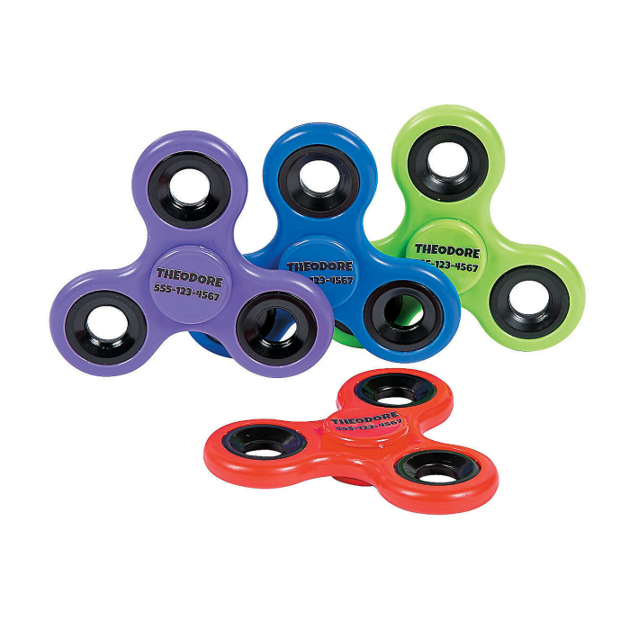 Personalized Solid Color Fidget Spinners (Per Dozen)
