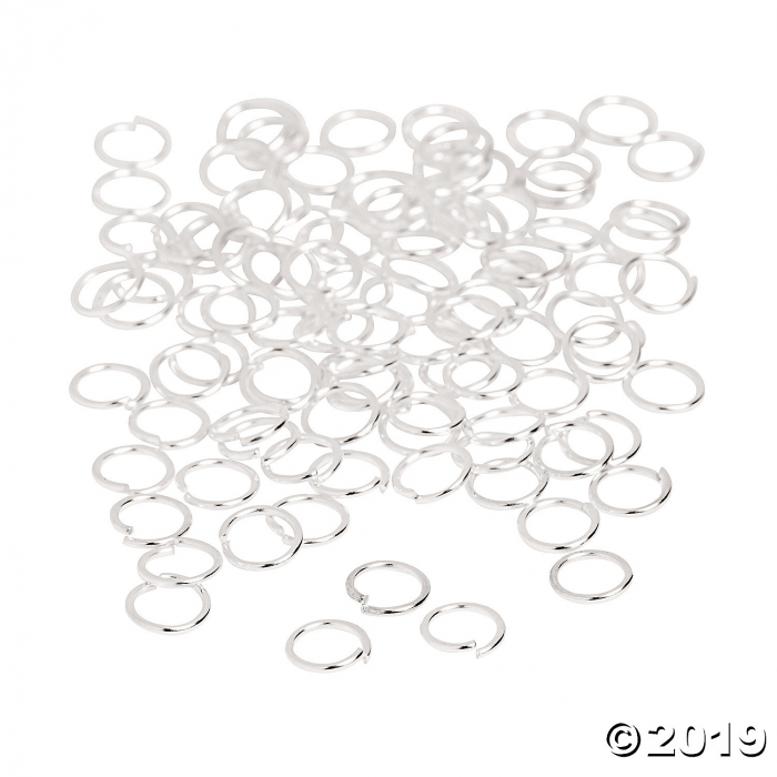 Silvertone Metal Jumprings - 6mm (100 Piece(s))