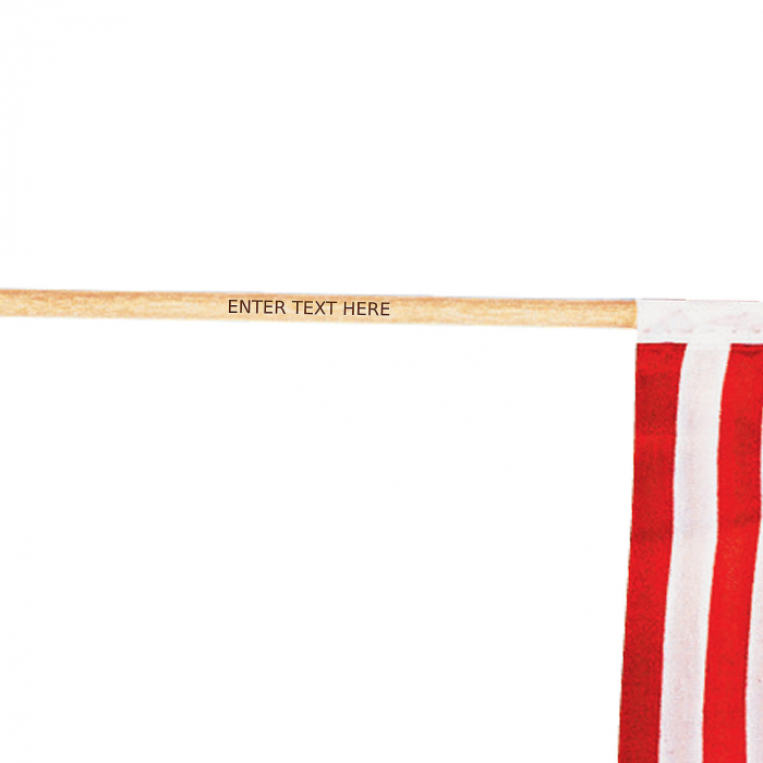 Small Cloth Personalized American Flags (Per Dozen)