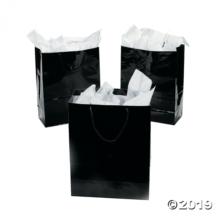 Large Black Gift Bags (Per Dozen)