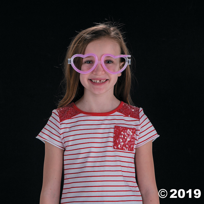 Heart & Star Glow Glasses (Per Dozen)