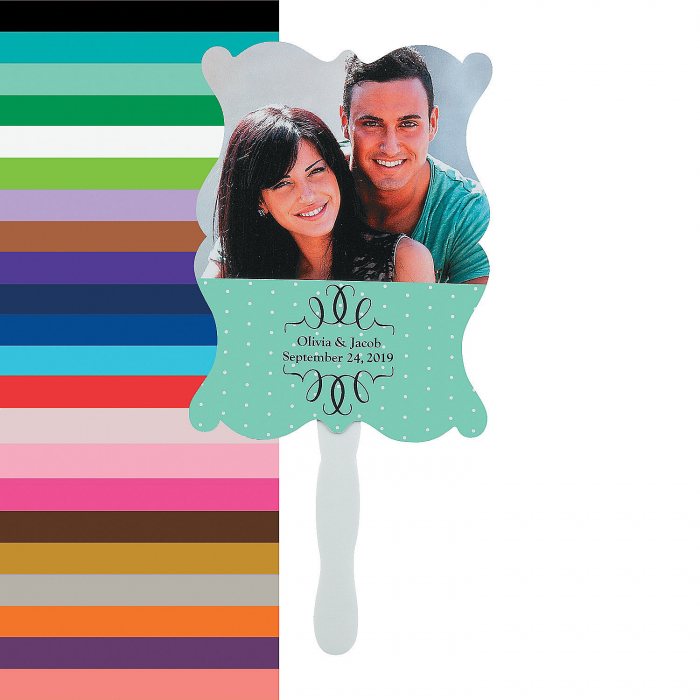 Custom Photo Wedding Hand Fans (Per Dozen)