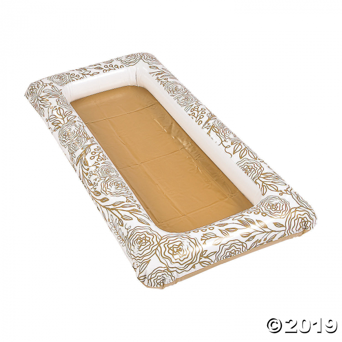 Inflatable Gold & White Floral Wedding Buffet Cooler (1 Piece(s))
