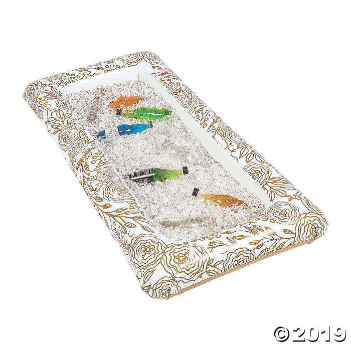 Inflatable Gold & White Floral Wedding Buffet Cooler (1 Piece(s))