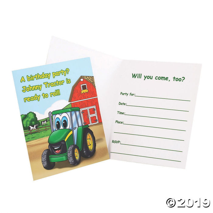 John Deere Johnny Tractor Invitations (8 Piece(s))