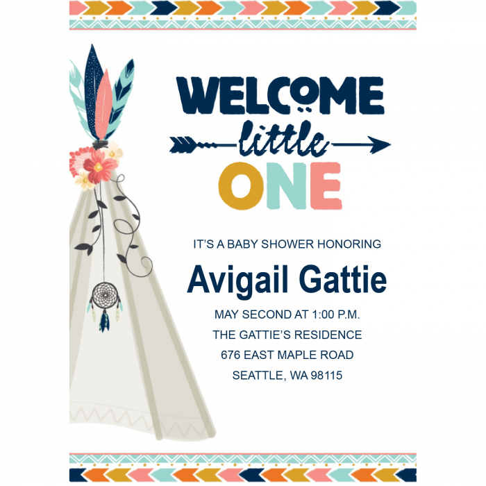 Personalized Tribal Baby Shower Invitations (25 Piece(s))
