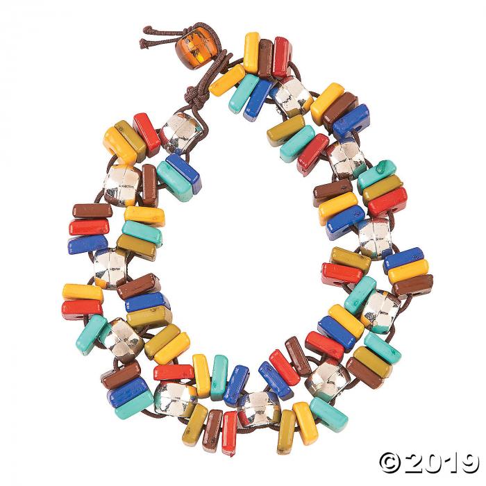 Flat Square Bead Stretchy Bracelet Craft Kit (Makes 2)