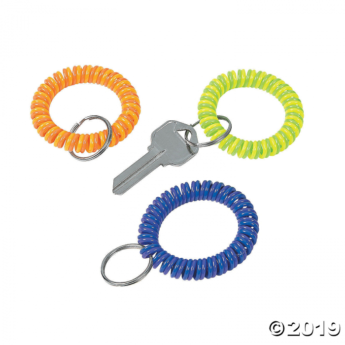 Neon Coil Keychains (Per Dozen)