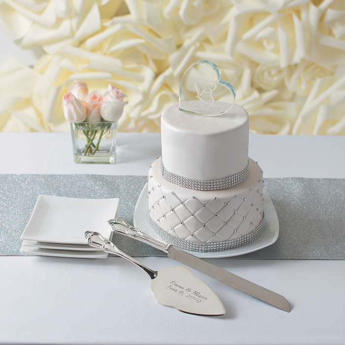 Personalized Traditional Wedding Cake Knife & Serving Set (1 Set(s))